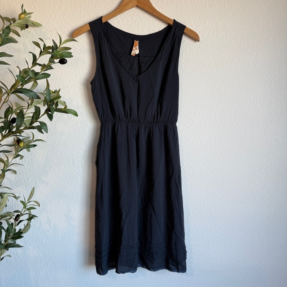 Maeve Black Sleeveless Knee Length Dress With Elastic Waist Women’s Size X-Small